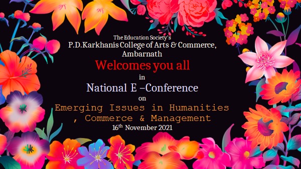 NATIONAL E-CONFERENCE OF EMERGING ISSUES IN HUMANITIES, COMMERCE & MANAGEMENT